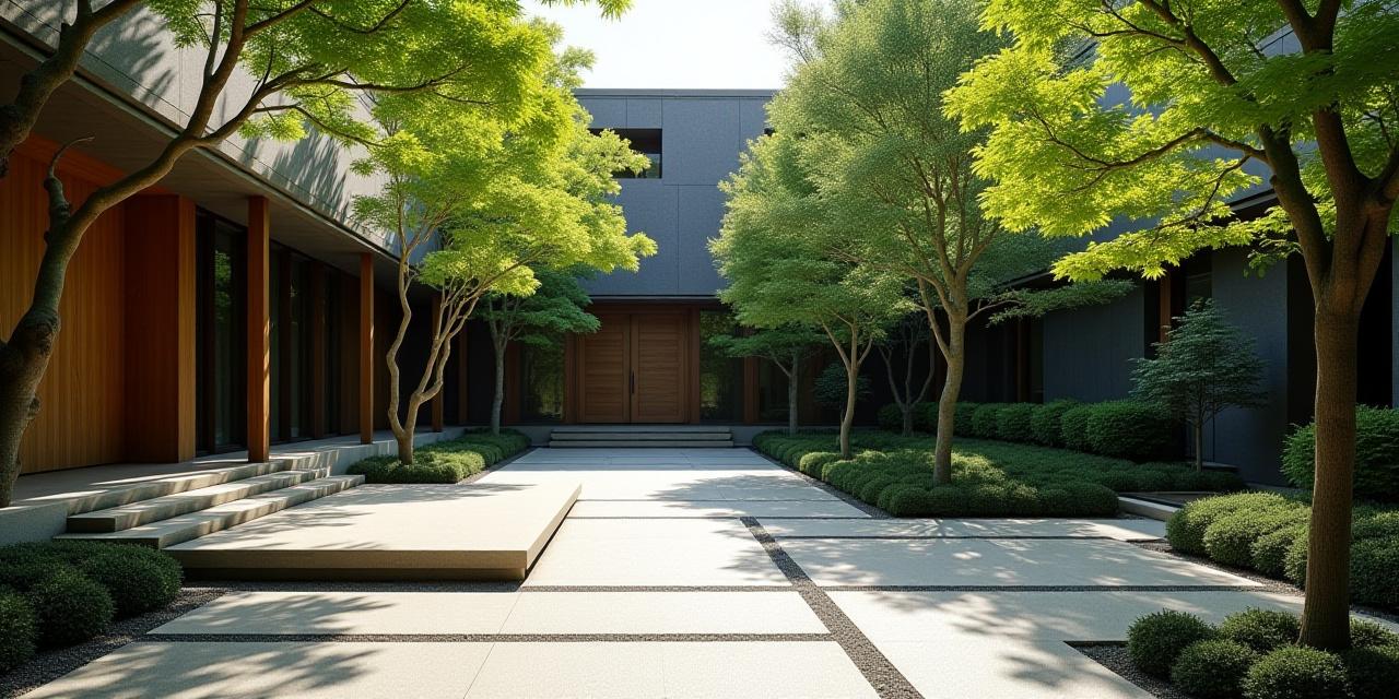 静かな日本庭園の風景