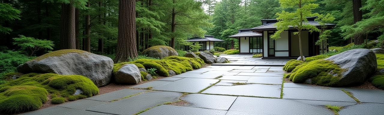 落ち着いた和風庭園の景観